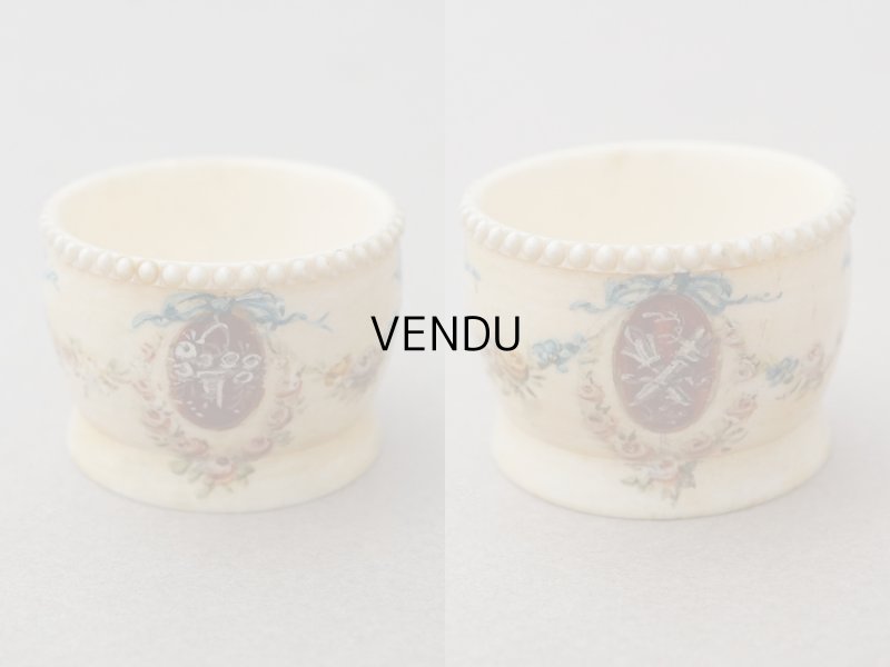 画像5: ＊蚤の市＊アンティーク キャビア用 小さなポット＆スプーンのセット