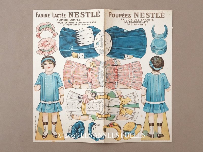 画像1: アンティーク クロモシート 着せ替え人形セット - NESTLE -