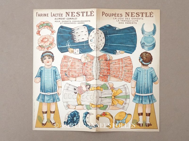 画像1: アンティーク クロモシート 着せ替え人形セット - NESTLE -