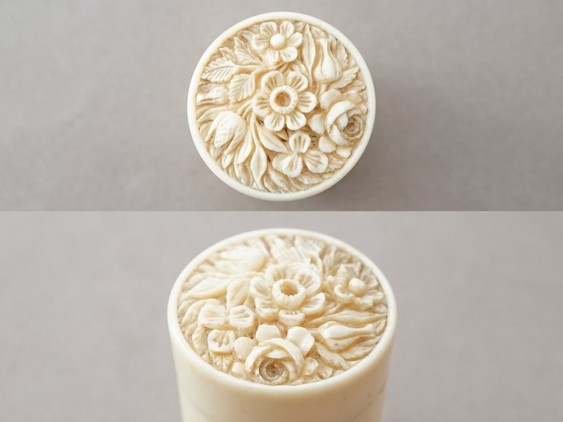 画像4: 19世紀 アンティーク 薔薇模様 小物入れ ピルケース 