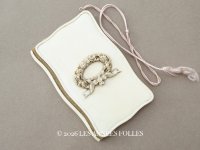 19世紀 舞踏会の手帳 ペンシル付 薔薇＆リボンのリース カルネ・ド・バル 