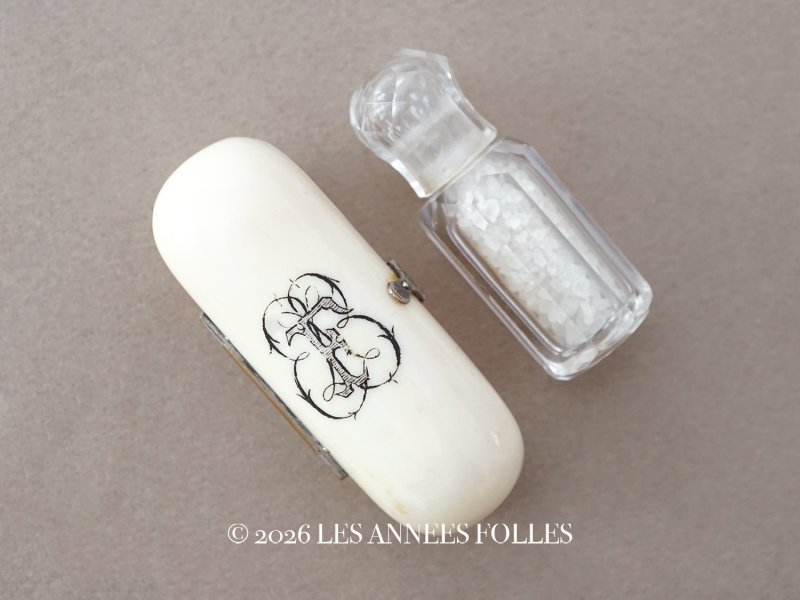 画像1: アンティーク クリスタル製 気付け薬の小瓶 