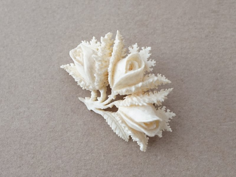 画像2: ＊蚤の市＊アンティーク 薔薇のブローチ