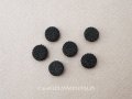 アンティーク くるみボタン 10mm 黒 6ピースのセット 