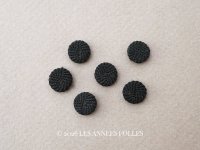 アンティーク くるみボタン 10mm 黒 6ピースのセット 