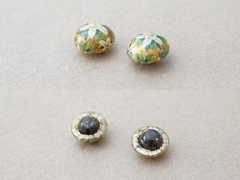 画像3: アンティーク セルロイド製 ボタン エーデルワイス 8mm 2ピースのセット