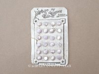 アンティーク マザーオブパール製 ボタン ホワイトパープル 6.5mm 24ピース シェルボタン 