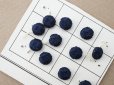 画像2: アンティーク シルク製 くるみボタン 6.5mm ダークブルー 11ピースのセット  (2)