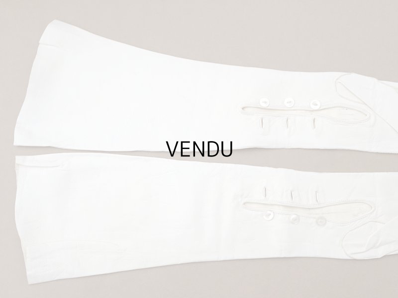 画像3: ＊蚤の市＊アンティーク ウェディング用グローブ 本革製 ギャラリーラファイエット百貨店