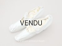 ＊蚤の市＊アンティーク ウェディングシューズ パウダーブルー