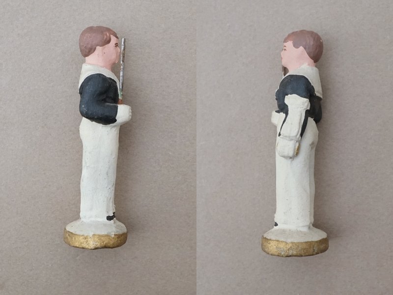 画像3: 1900年頃 アンティーク 初聖体の少年 石膏人形