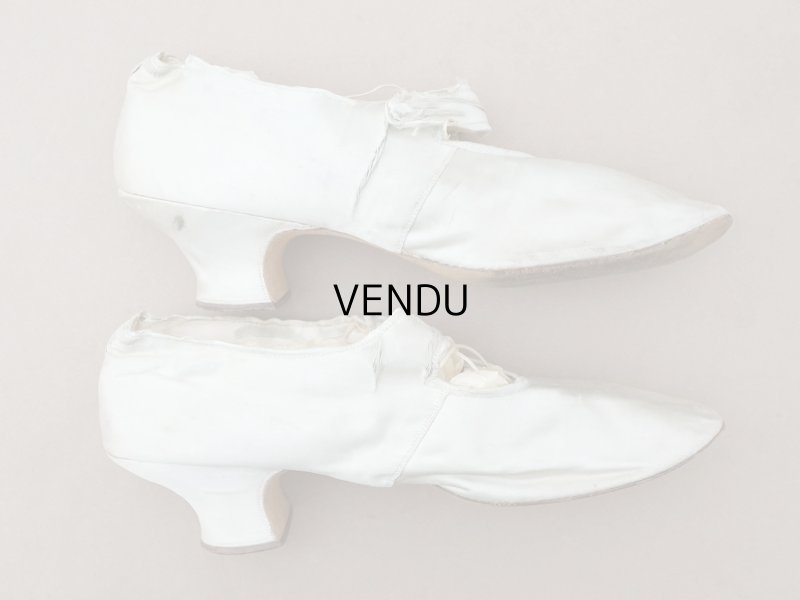 画像7: ＊蚤の市＊アンティーク ウェディングシューズ パウダーブルー