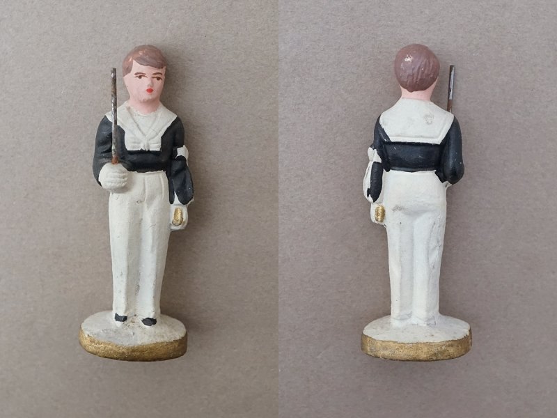 画像2: 1900年頃 アンティーク 初聖体の少年 石膏人形