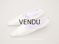 ＊蚤の市＊1900年頃 アンティーク ウェディングシューズ アイボリーのシルクサテン 