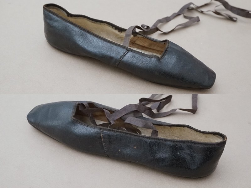 画像6: 19世紀初頭 アンティーク シューズ 黒