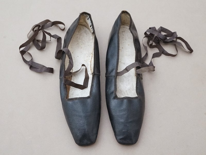 画像3: 19世紀初頭 アンティーク シューズ 黒