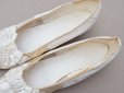 画像9: 19世紀末 アンティーク ウェディング シューズ オフホワイト - C.F.BALLY - (9)