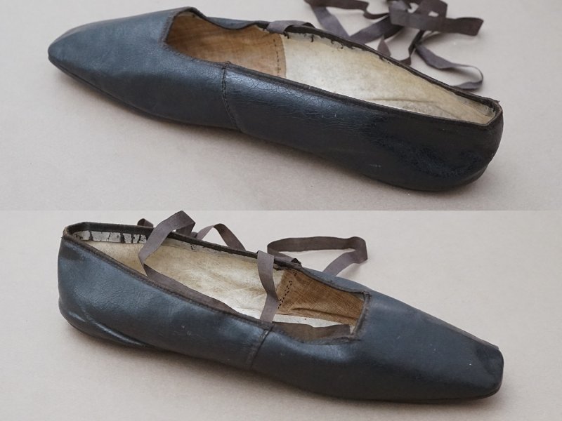 画像5: 19世紀初頭 アンティーク シューズ 黒