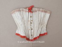 ＊蚤の市＊1860年頃 アンティーク コルセット シルクベルベットのリボン付き