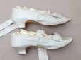 画像5: 1900年頃 アンティーク ウェディング シューズ パウダーブルー (5)