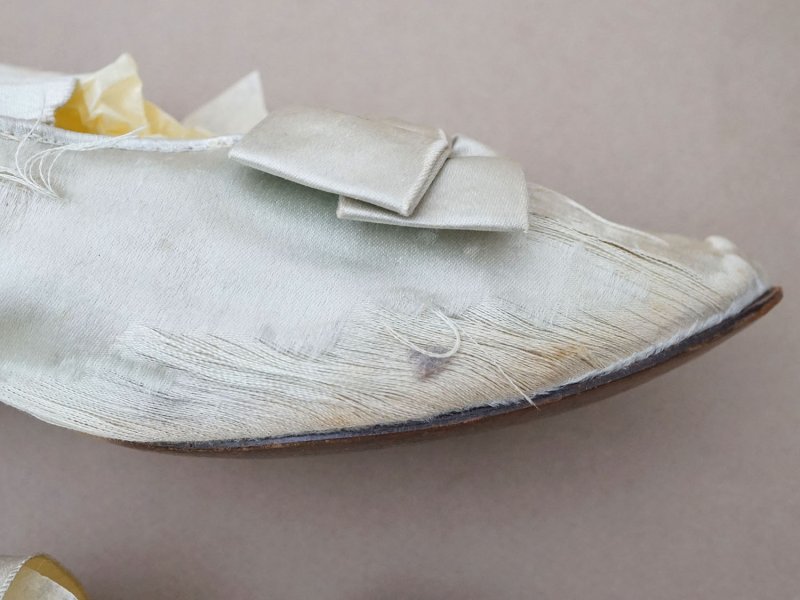 画像6: 1900年頃 アンティーク ウェディング シューズ パウダーブルー