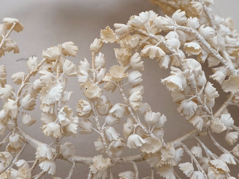 画像6: アンティーク 鈴蘭の布花 ヘッドドレス