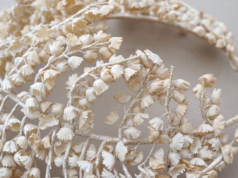画像5: アンティーク 鈴蘭の布花 ヘッドドレス