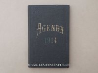 ＊蚤の市＊1914年 アンティーク 未使用の手帳 スケジュール帳 AGENDA 1914