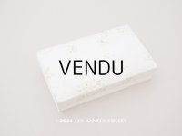 ＊蚤の市＊アンティーク お菓子箱 シルク地 ピンクのリボン＆薄紫と黄色の薔薇