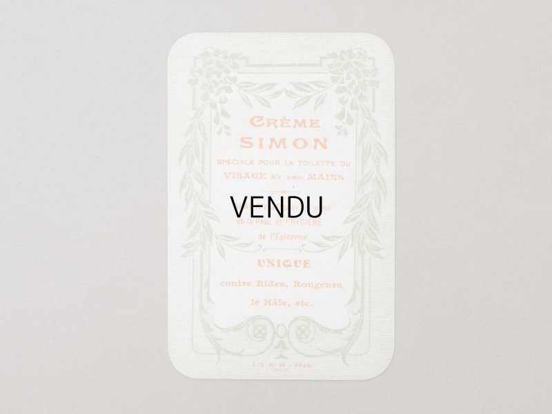 画像3: アンティーク パフュームカード  - CREME SIMON PARIS -