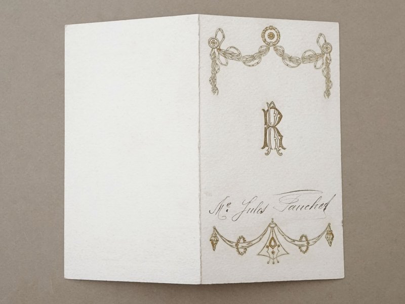 画像2: ＊蚤の市＊アンティーク メニューカード＆モノグラムのデザイン画