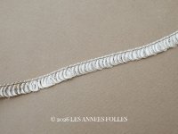 アンティーク  トリム フリンジ ホワイトシルバー 9mm幅