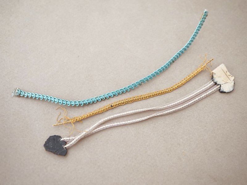 画像2: 19世紀 アンティーク 極細 トリム  3点セット