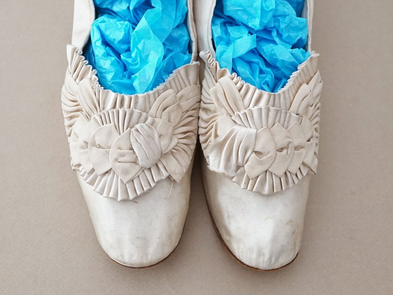 画像2: ＊蚤の市＊1900年頃  アンティーク ウェディング シューズ 