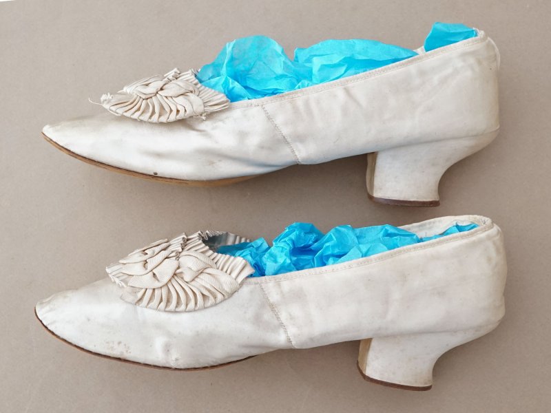 画像3: ＊蚤の市＊1900年頃  アンティーク ウェディング シューズ 