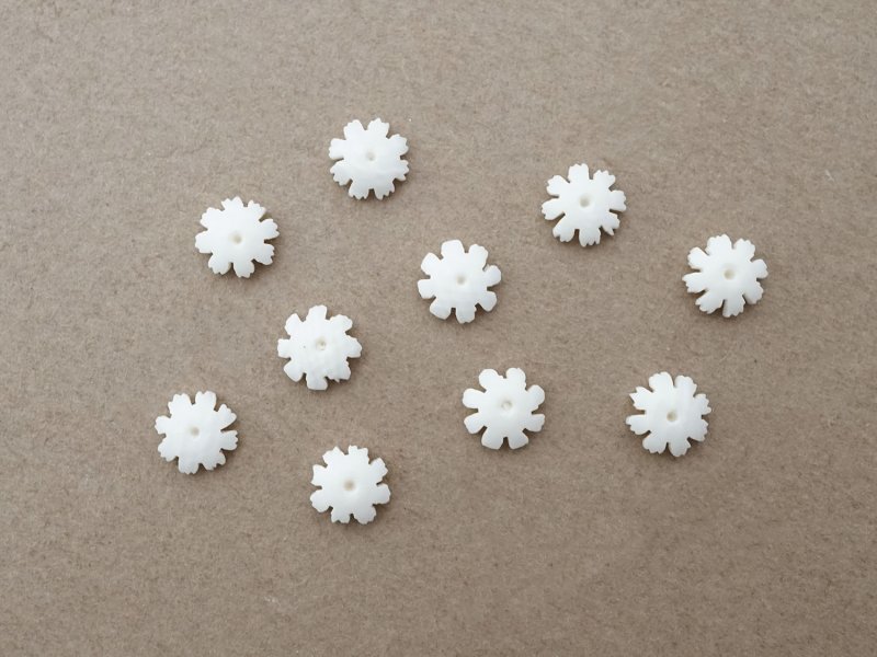 画像5: アンティーク 極小 デイジーのジュエリーパーツ 10ピースのセット 5.5mm 手彫り イボワリヌ 