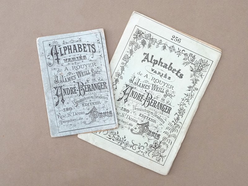 画像1: ＊蚤の市セット＊アンティーク 刺繍図案帳 2点セット