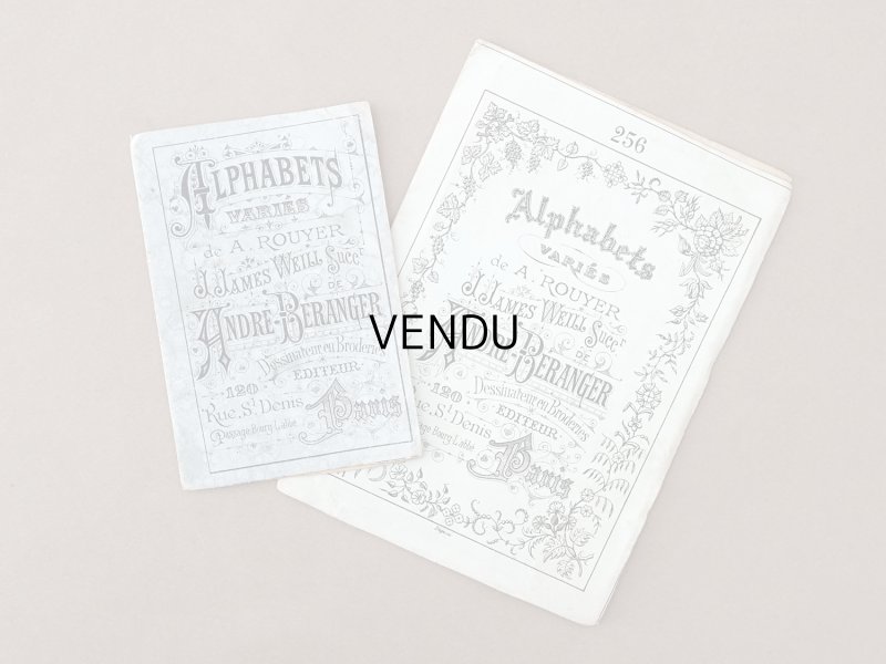 画像1: ＊蚤の市セット＊アンティーク 刺繍図案帳 2点セット