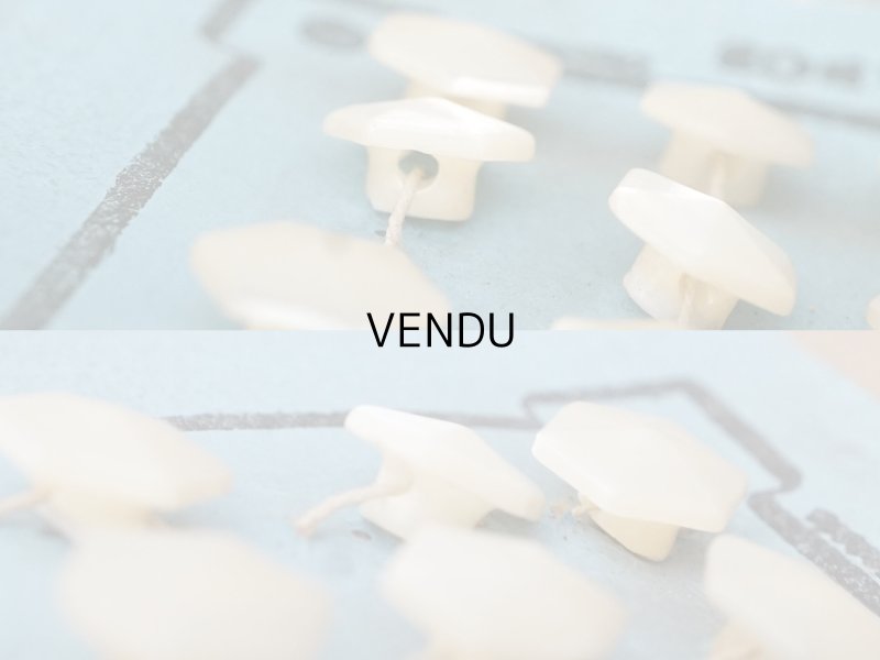 画像12: アンティーク シェルボタン 六角形 8mm 20ピース 