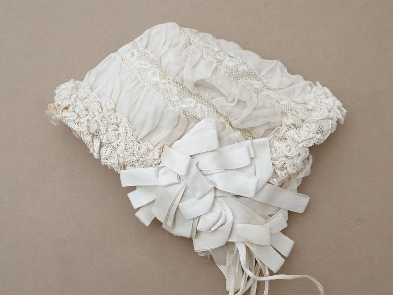 画像3: ＊蚤の市＊1900年頃  アンティーク ベビー用 ボネ