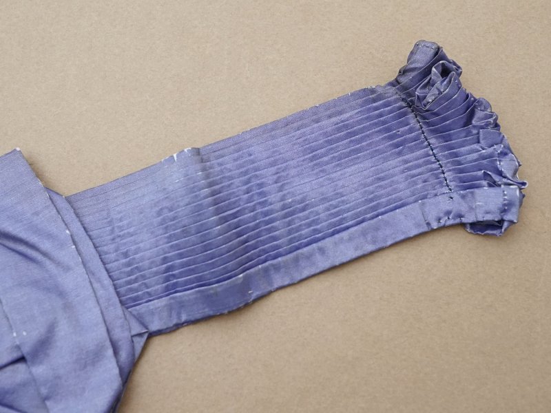 画像5: ＊蚤の市＊1900年頃 アンティーク シルク製 クラヴァット ラヴェンダーブルー