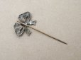 画像4: 1900年頃 アンティーク エパングル リボン グラスストーン付 (4)