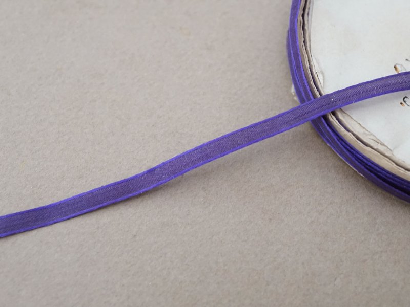 画像3: 19世紀 アンティーク 極細 シルクリボン 5.78m 4mm幅 紫 & 青紫