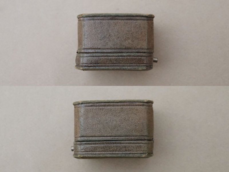 画像8: アンティーク 本革製 リングボックス モスグリーン ジュエリーボックス 