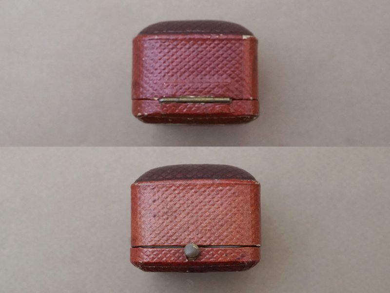 画像6: 19世紀末 アンティーク 本革製 ジュエリーボックス  リングボックス ブラウン