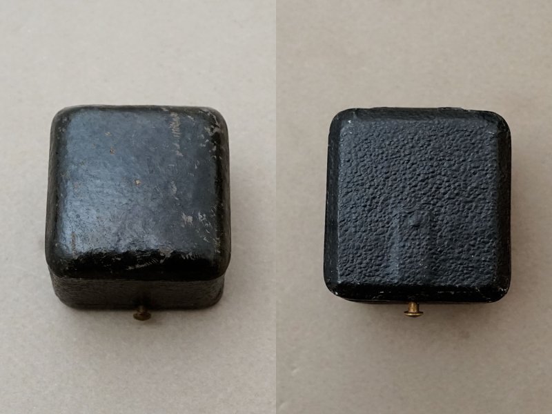 画像6: 19世紀末 アンティーク 本革製 ジュエリーボックス  リングボックス 黒