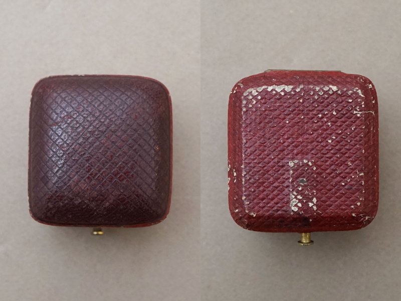 画像5: 19世紀末 アンティーク 本革製 ジュエリーボックス  リングボックス ブラウン