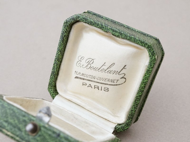 画像2: アンティーク 金彩入り ジュエリーボックス グリーン 