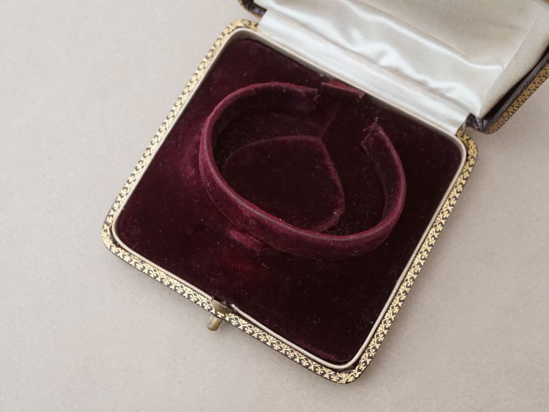 画像3: 19世紀末 アンティーク 本革製 ジュエリーボックス ブレスレット用 ダークブラウン