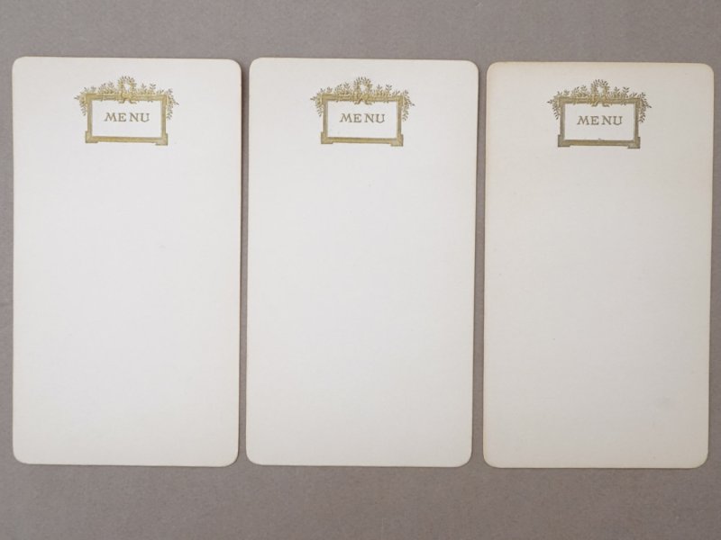 画像5: 未使用 アンティーク メニューカード 6枚セット MENU ルイ16世スタイル 